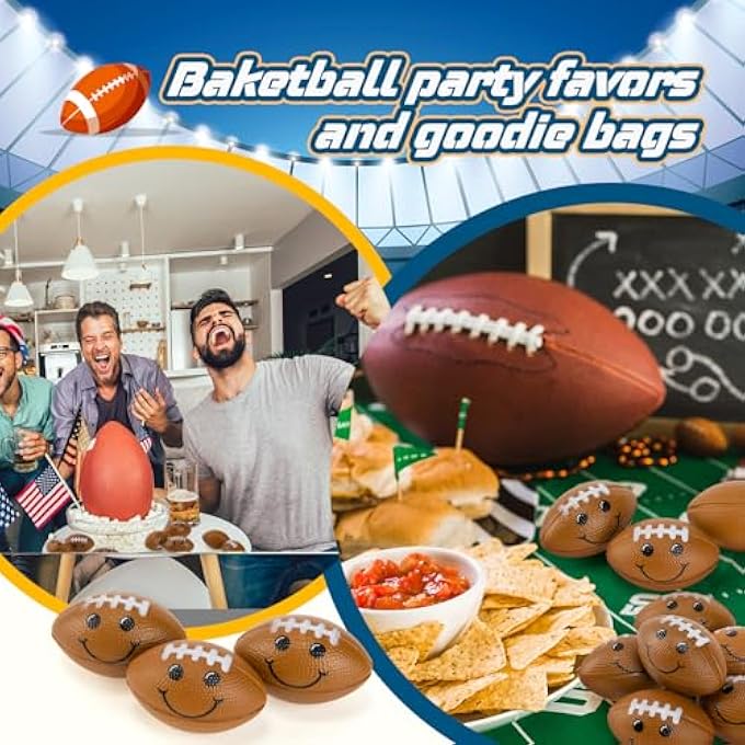 Arrowbash 12 كرة ضغط وجه رياضية كرات ضغط صغيرة كرات تخفيف الضغط كرات فوم مبتسمة للمدرسة المكتب مكافآت الكرنفال هدايا حفلات عيد الميلاد (كرة القدم) - Image 3