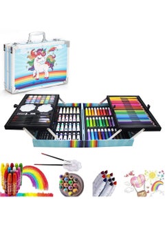 Generic Art Set 145pcs with Portable Box, Professional Artists Drawing Set for Kids, Teens and Adults Including Colored Pencils, Watercolor Paints, Oil Pastels  - Image 1