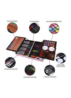 Generic Art Set 145pcs with Portable Box, Professional Artists Drawing Set for Kids, Teens and Adults Including Colored Pencils, Watercolor Paints, Oil Pastels  - Image 3