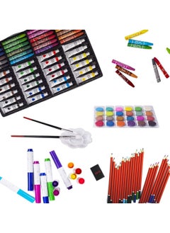 Generic Art Set 145pcs with Portable Box, Professional Artists Drawing Set for Kids, Teens and Adults Including Colored Pencils, Watercolor Paints, Oil Pastels  - Image 2