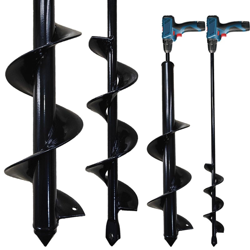 Asoleo 2 Count Garden Auger Drill Bits 35 x 16 16 x 168 Garden Auger Hole Drill Bulb Planting Tool Fits 38 Hex Drill - Image 2