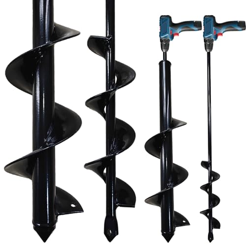Asoleo 2 Count Garden Auger Drill Bits 35 x 16 16 x 168 Garden Auger Hole Drill Bulb Planting Tool Fits 38 Hex Drill - Image 1