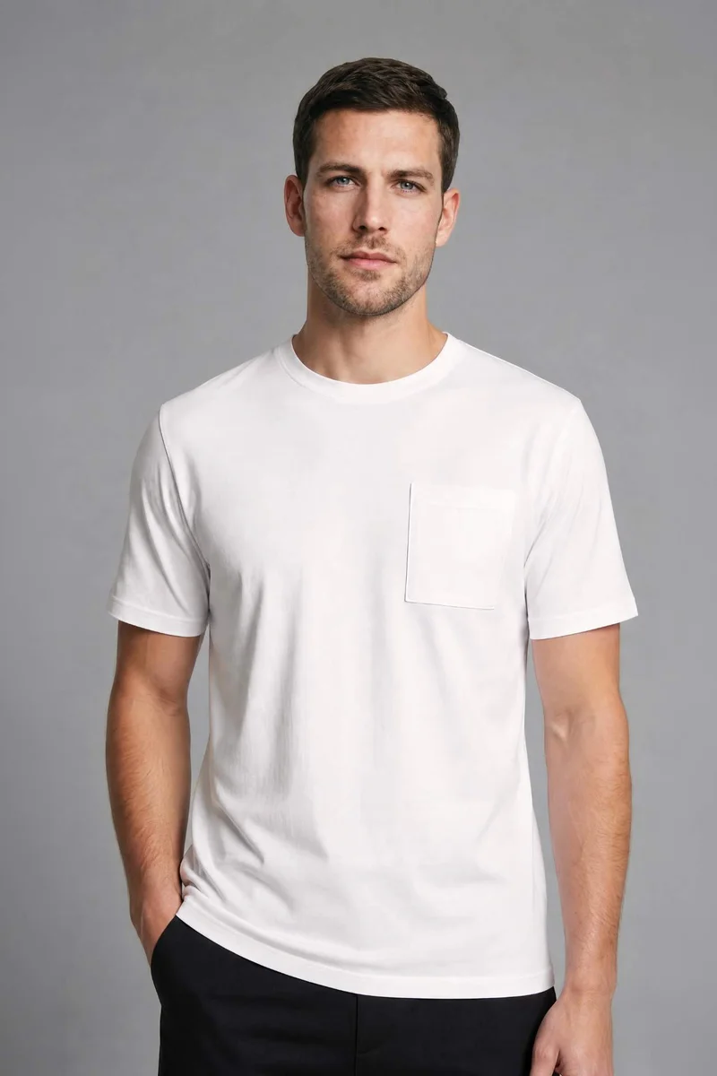 ديفاكتو Regular Fit Crew Neck Short Sleeve T-Shirt