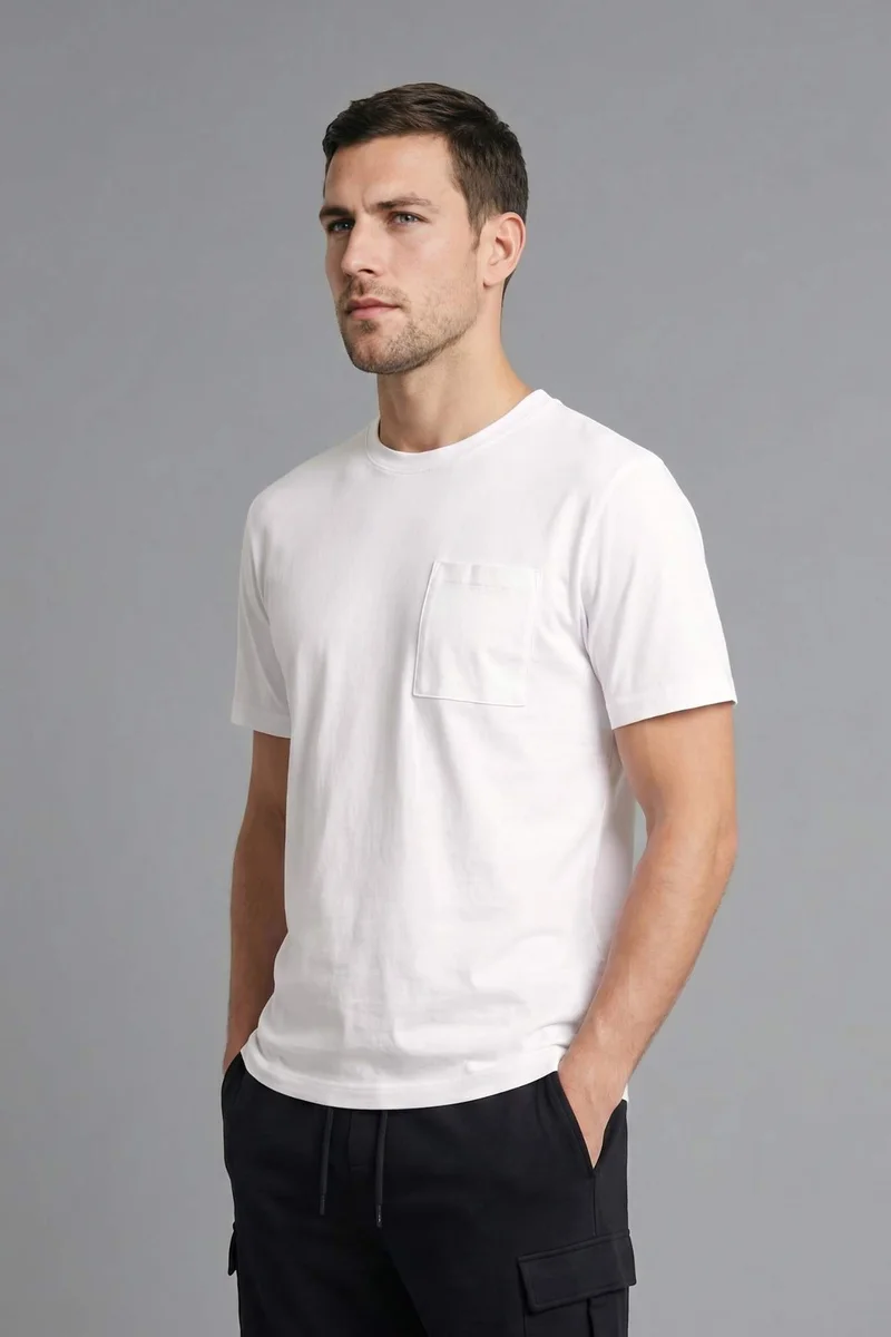 ديفاكتو Regular Fit Crew Neck Short Sleeve T-Shirt