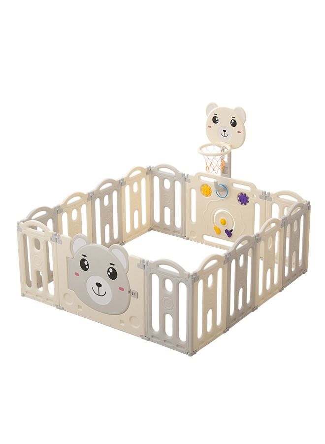 JSAITOYS سياج أطفال محمول قابل للطي متعدد الوظائف من البلاستيك للأطفال روضة أطفال  - Image 1