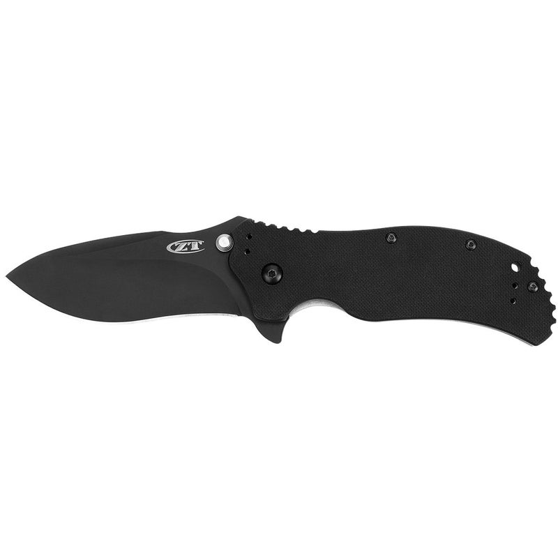 Zero Tolerance 0350 Folding Pocket Knife; 3.25” S30V Stainless Steel Blade with Black Tungsten DLC Finish; Textured G-10 Handle Scales, SpeedSafe Assisted Opening, Liner Lock, Quad-Mount Clip; 6.2 OZ. - Image 2