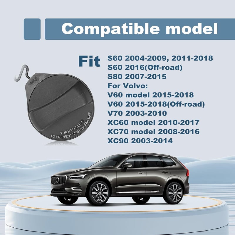 CmeRto Fuel Tank Gas Filler Cap for Volvo Models 2003-2018, Replacement Part 31392044 - Image 3