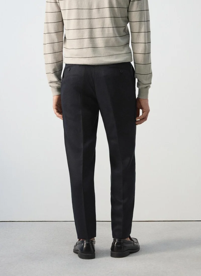 Mango Man Amalfi slim fit suit trousers