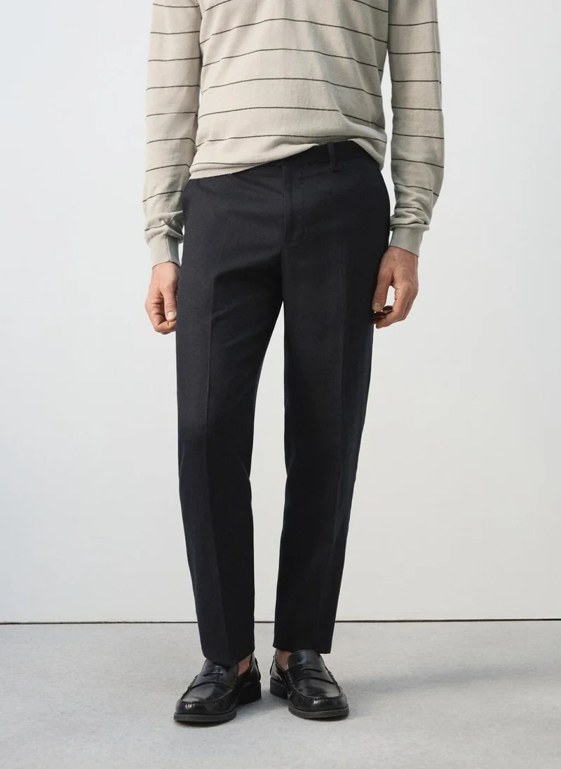 Mango Man Amalfi slim fit suit trousers