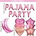 DUFACAI 51 Pieces PAJAMA PARTY Balloons Pink Moon Star Heart Balloons Latex Balloons Foil Fringe Curtains for Girls Women Slumber Party Sleepover Birthday Party Spa Party Decoration Pink - Image 4