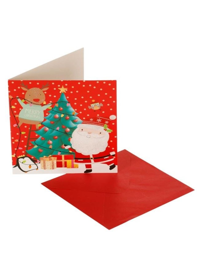 3D Musical Christmas Card with Red Envelope Light Up, Large Merry Xmas Greeting Message, Jingle Bells Sound for Kids Children him her Girls Boys, Snowman Reindeer Santa Claus - Image 4