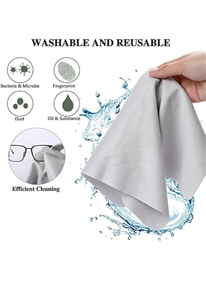 Extra Large Microfiber Cleaning Cloths Glasses Cleaning Cloth 12 x 12 Inch for Eyeglasses Lens Glasses Reusable Eyeglass Cleaner Cloths - Image 3