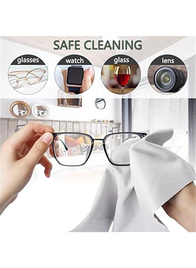 Extra Large Microfiber Cleaning Cloths Glasses Cleaning Cloth 12 x 12 Inch for Eyeglasses Lens Glasses Reusable Eyeglass Cleaner Cloths - Image 4