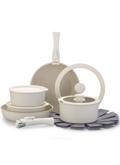 Sharpdo 15-Piece Removable Medical Stone Non-Stick Pot and Pan Set  - Image 1