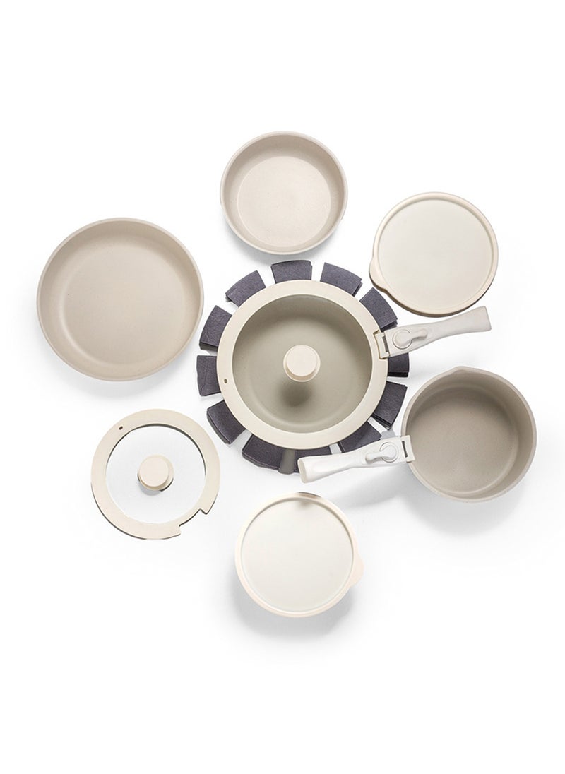 Sharpdo - 15-Piece Removable Medical Stone Non-Stick Pot and Pan Set - Image 1