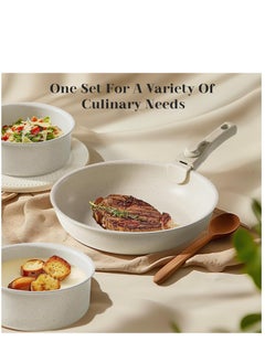 Sharpdo 15-Piece Removable Medical Stone Non-Stick Pot and Pan Set  - Image 5