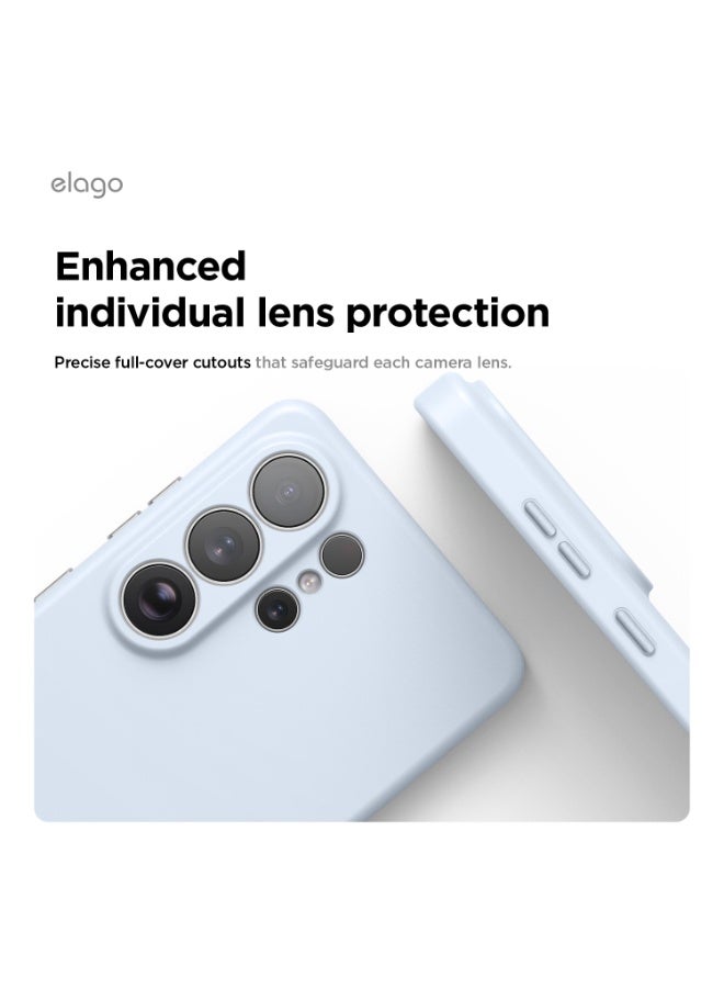 Elago Magnetic Liquid Silicone for Samsung Galaxy S26 ULTRA (2026) case cover with MagSafe Shockproof - Light Blue - Image 4