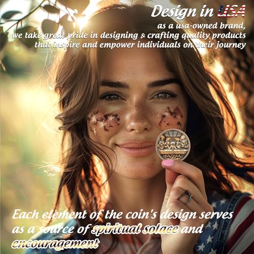 IELCJJ The Last Supper Christian Challenge Coin - Jesus Eucharist Religious Copper Token - Art God Pocket Bible Verses Coins for Study - Good Luck Commemorative Gifts for Men Women Kids - Image 4