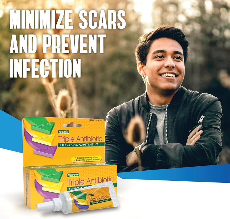 Natureplex مرهم مضاد حيوي ثلاثي 033 أونصة 3 عبوات يحتوي على باكيتراسين للمساعدة في العناية بالجروح والخدوش والقطع والحروق يمنع العدوى ويساعد على الشفاء مصنوع في الولايات المتحدة - Image 2