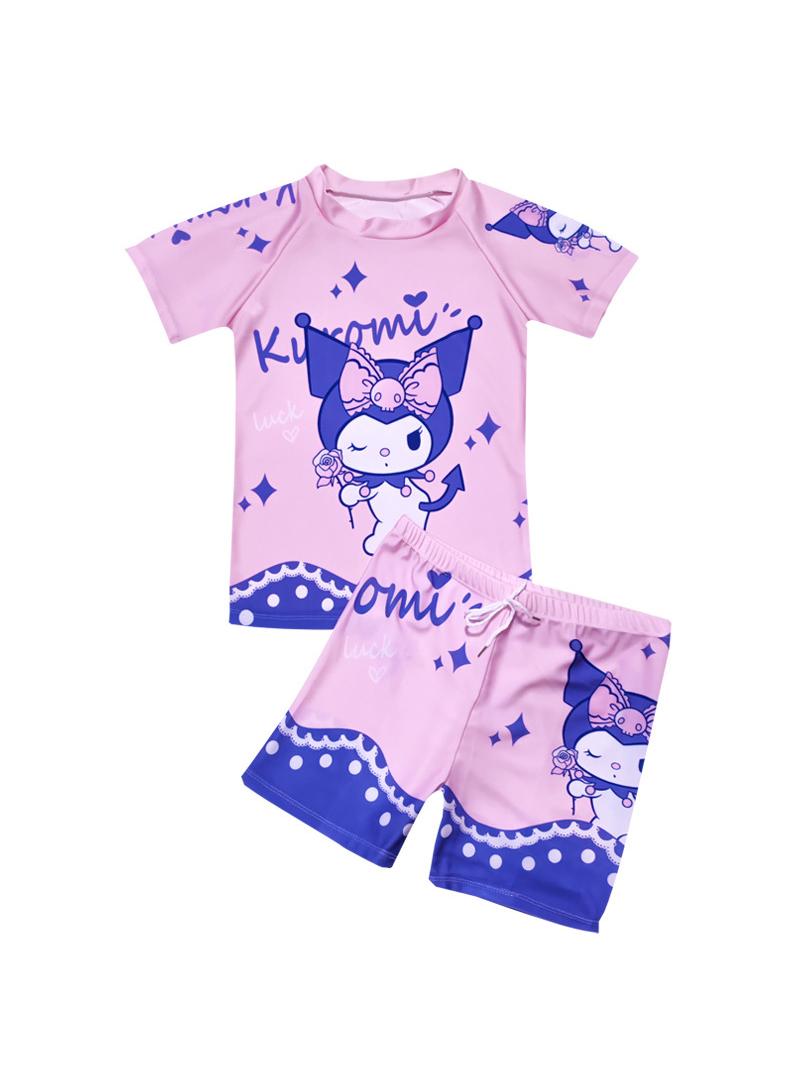 XiuWoo Kuromi Swimsuits for Girls Swimwear Cartoon Beach Bathing Suit with Swimming - Image 1