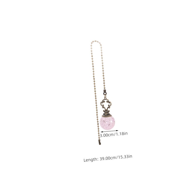 Pink Vintage Beaded Ceiling Fan Pull Chain Pendant Replacement For Lamps And Lights - Image 3