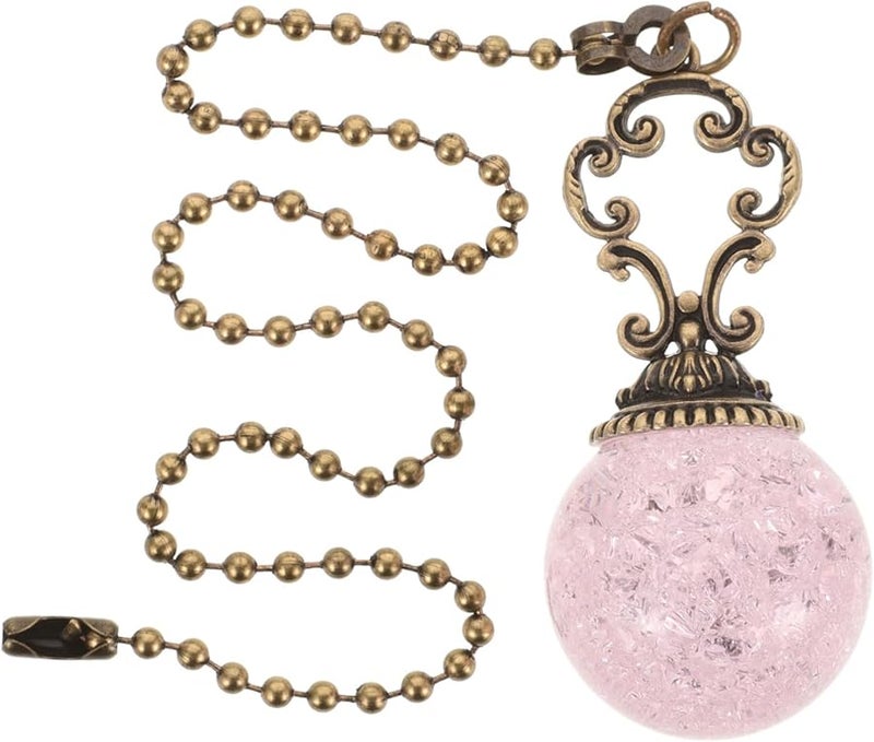 Pink Vintage Beaded Ceiling Fan Pull Chain Pendant Replacement For Lamps And Lights - Image 1