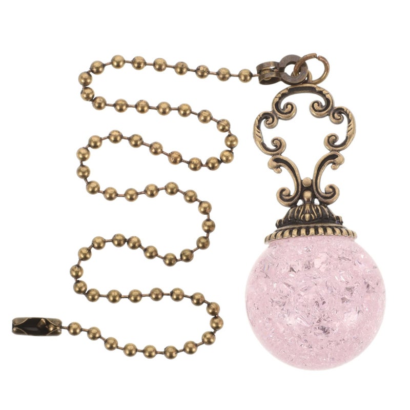 Pink Vintage Beaded Ceiling Fan Pull Chain Pendant Replacement For Lamps And Lights - Image 2