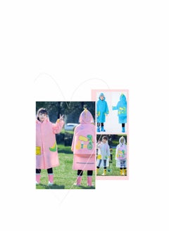 KASTWAVE Kids Rain Poncho, Children's raincoats, Kids Raincoat Girls Boys Reusable Rain Poncho Jacket, Waterproof Jacket with Hood Toddler Rainwear Rain Coat (Dinosaur M)  - Image 5