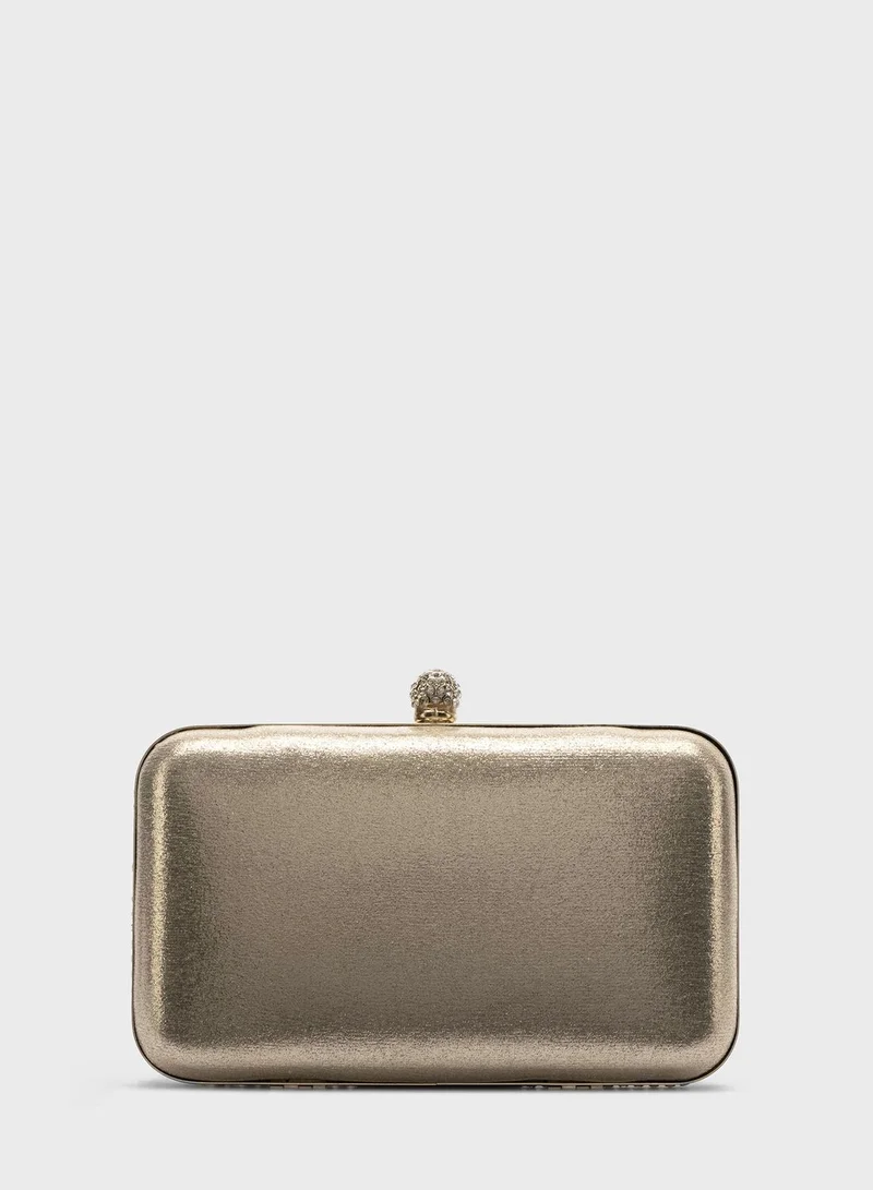 FYOR Embellished Chain Detail Clutch