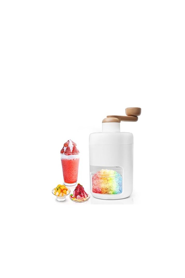 Manual ice crusher with thick stainless steel blades and ice cube tray, portable ice cone machine, makes kakigori, bengsu, and ice cream. - Image 4