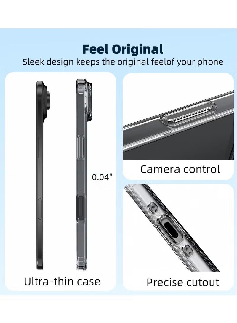 iPhone 17 Air Magnetic Clear Case | Anti-Yellowing & Scratch-Resistant | Shockproof with Air Guard Corners | Strong MagSafe Compatible Case - Image 2