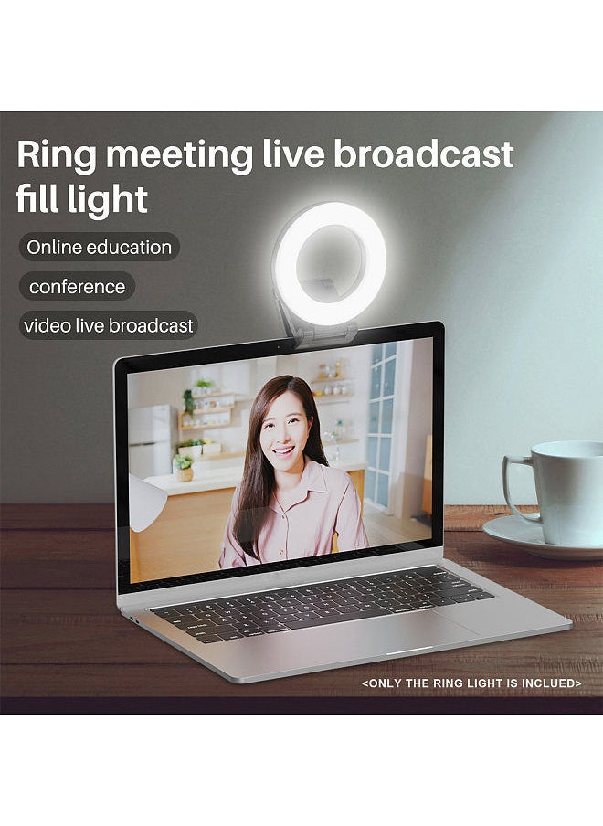 VIJIM - VIJIM CL07 4 Inch Clip-on LED Ring Light Laptop Video Conference Light 3 Lighting Modes 3000K-8000K Dimmable USB Powered for Live Streaming Online Education Meeting - Image 1
