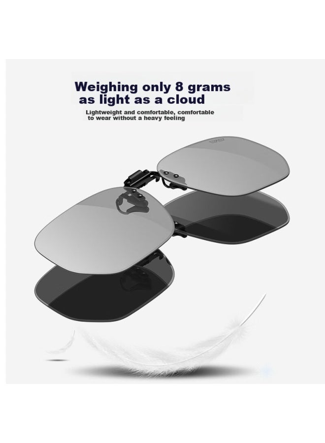 Caponi Polarized Clip-on Sungl For Myopia, Driving Gl For Men And Women, Uv Protection, Anti-glare, Ultra-light - Image 3
