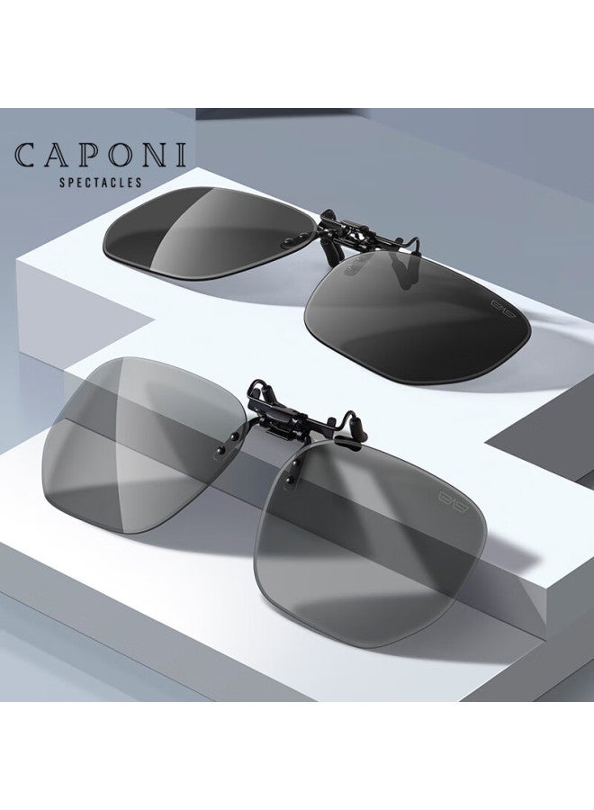 Caponi Polarized Clip-on Sungl For Myopia, Driving Gl For Men And Women, Uv Protection, Anti-glare, Ultra-light - Image 2