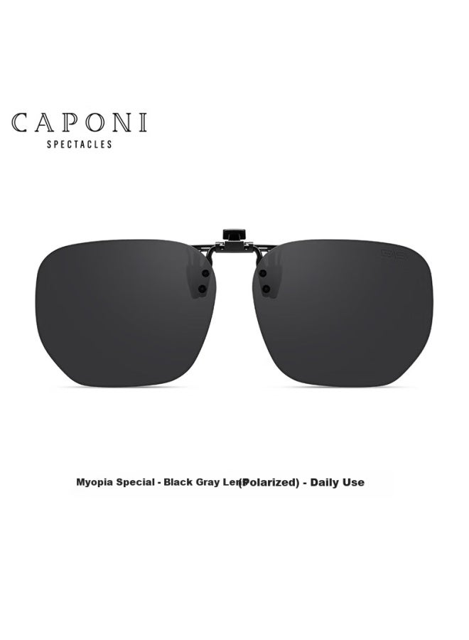Caponi Polarized Clip-on Sungl For Myopia, Driving Gl For Men And Women, Uv Protection, Anti-glare, Ultra-light - Image 1