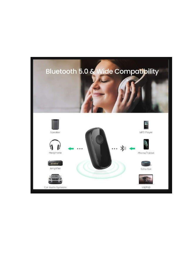 كول بيبي محول مساعد للبلوتوث, بلوتوث 5.0 مستقبل الصوت لتدفق الموسيقى اللاسلكي مع مكالمة حرة, وقت التشغيل 10H, الإصلاح التلقائي لسماعة السيارة - Image 3