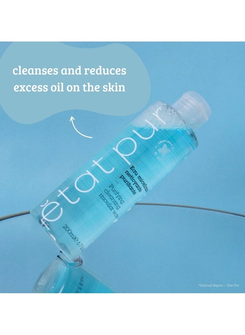 Etat Pur Micellar Purifying Cleansing Water Face and Eyes 200ml - Image 2