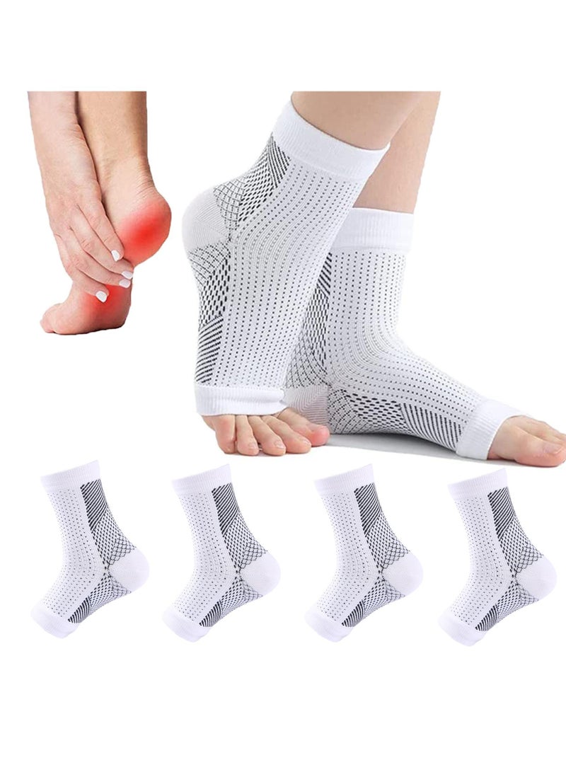 Sweet seven Compression Socks for Men and Women - Relief for Neuropathy for Plantar Fasciitis Relief Soothing Relief Compression Socks 15-20 mmHg,4Pairs（L/XL） - Image 1