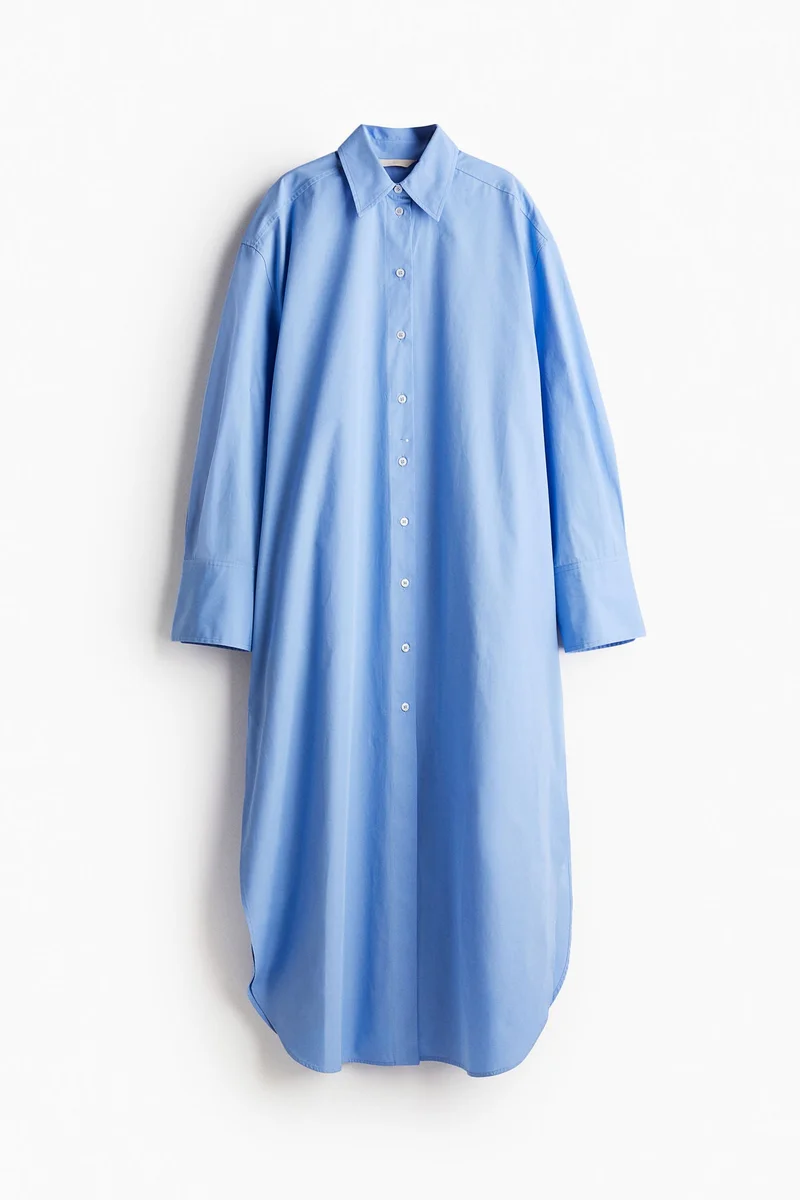 H&M Long cotton shirt dress