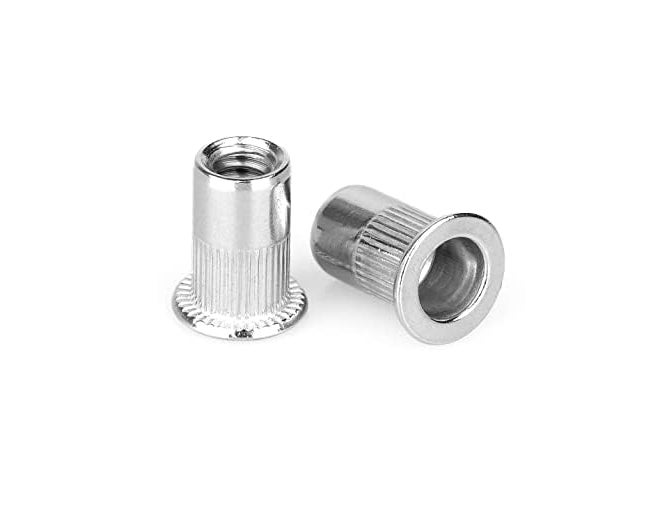 TheMujtaba Rivet Nut Zinc Plated Flat Head Metric Threaded Rivetnut, Insert Nut, insert Rivet Nut (Pack of 100) (M6) - Image 2