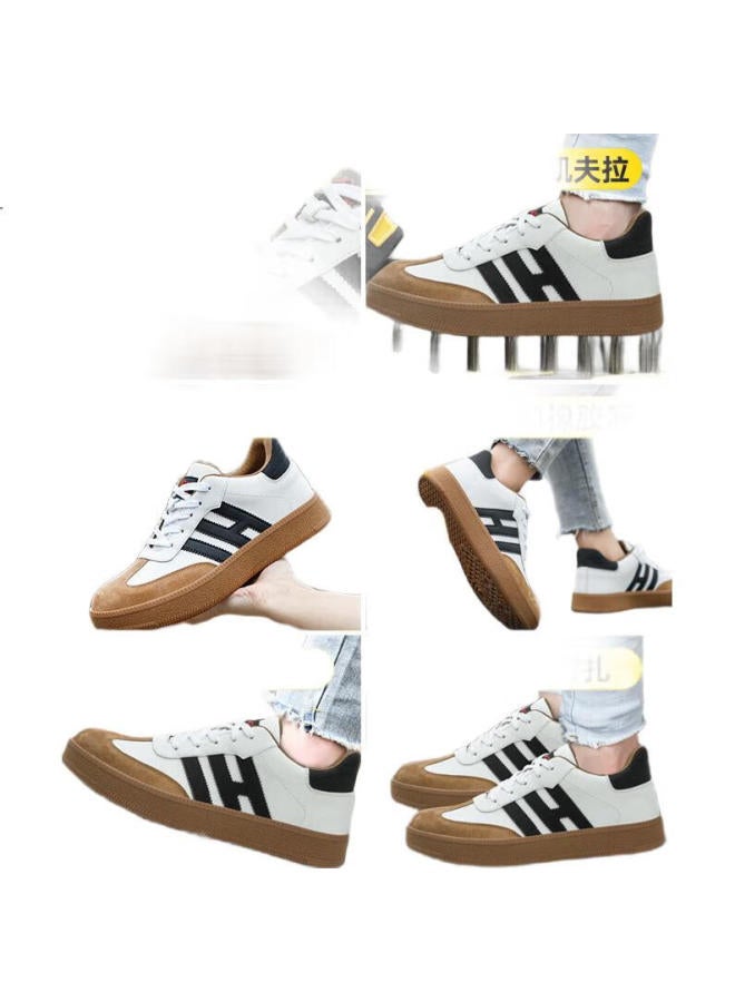 Old housekeeper Housekeeper Lady'S Small Size Lightweight Breathable Steel Toe Smash-Proof Stab-Proof Wear-Resistant Training Functional Work Safety Shoes 37 - Image 1