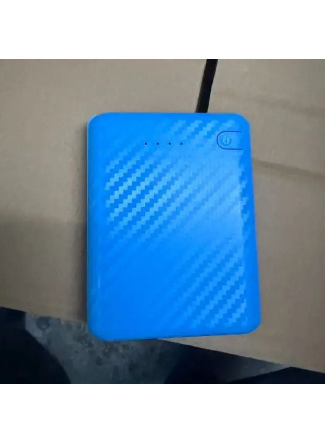 Blue 2pcs Portable Power Bank with 4 18650 Battery Compartments Fast USB Charging for Outdoor - Image 1