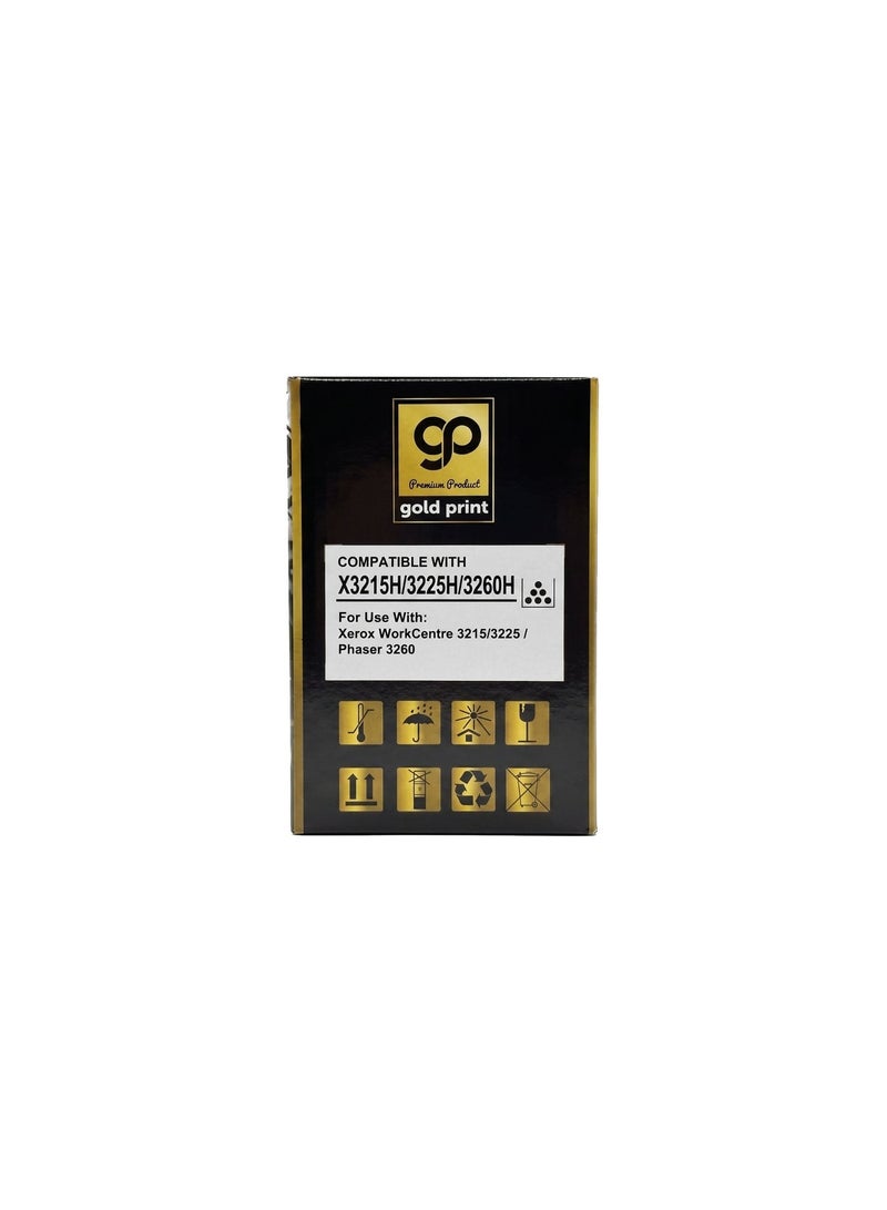 طباعة الذهب Gold Print Premium Toner Cartridge X3215H 3225H 3260H BLACK  Compatible for XEROX  WorkCentre 3215, 3225, Phaser 3260 - Image 4