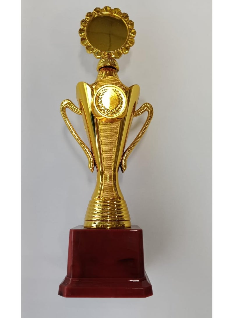 Gold Coated Metal  Award Trophy Cup  W13cm x H35cm