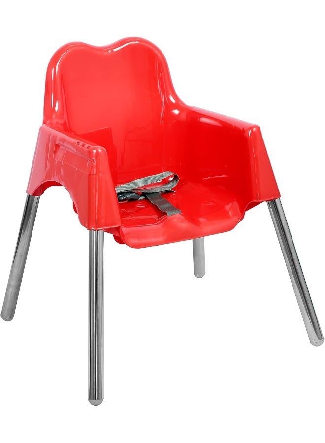 Esqube Bobo Baby feeding chair/kids high booster chair with foot rest and tray - Red - Image 3