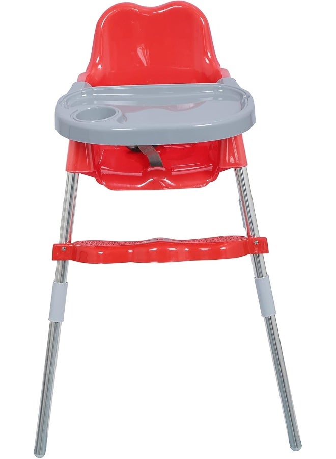 Esqube Bobo Baby feeding chair/kids high booster chair with foot rest and tray - Red - Image 2