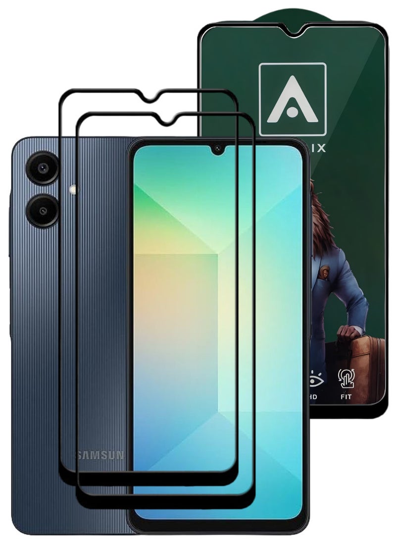ACLIX 2 Pieces Antistatic ESD Dustproof Premium Quality High Definition Tempered Glass Screen Protector Designed For Samsung Galaxy A06 - Image 1