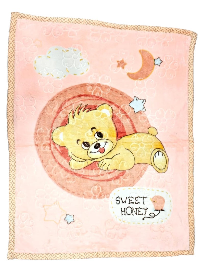 UltraSoft Baby Mink Blanket for Toddlers 14 Years 100x140 cm Warm Lightweight Available in 5 Colors Blush Peach  - Image 1