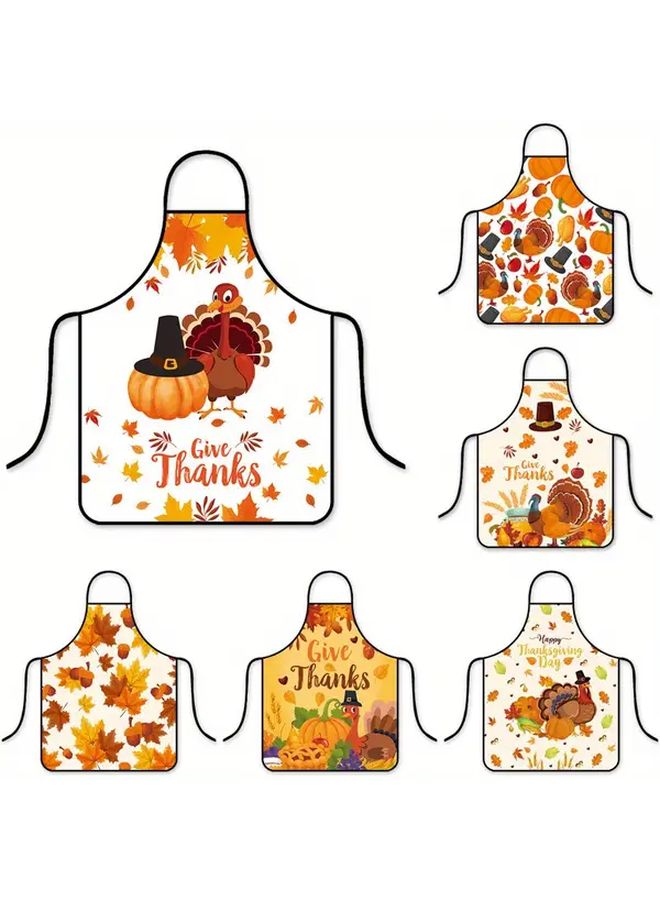 Autumn Maple Leaf Print Adjustable Apron For Kitchen Cooking Baking BBQ Waiter Chef Gift Style 2 - Image 1