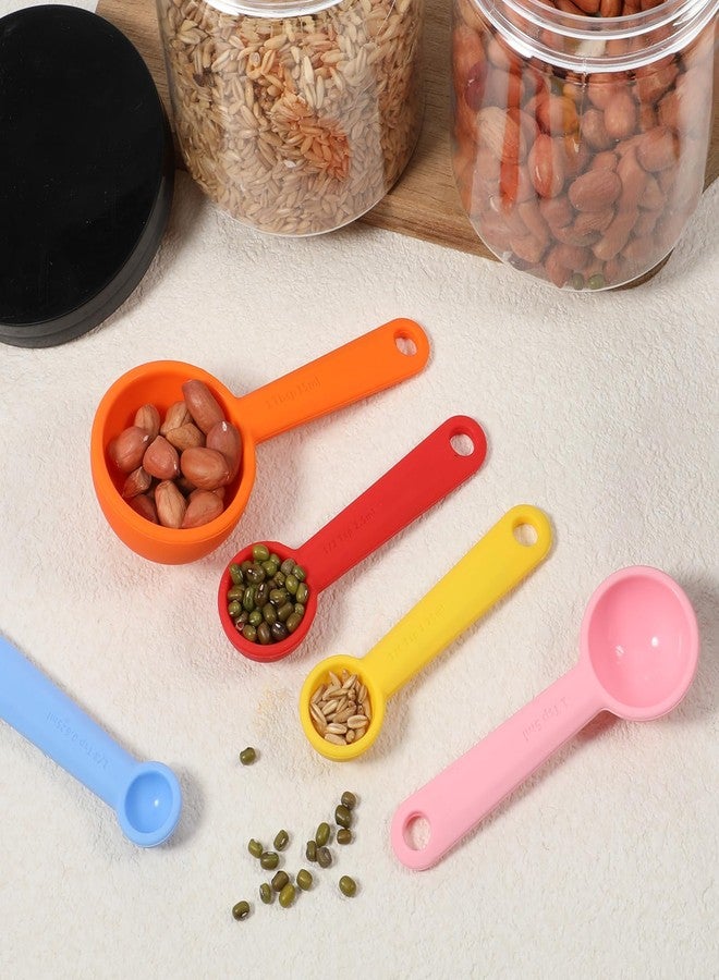 Alrhso 5 Pcs Silicone Measuring Spoons Cups Teaspoon Tablespoon with Hang Hole Stackable Colorful Kitchen Measuring Cups Spoons for Cooking Coffee Spices, 5 Sizes - Image 5